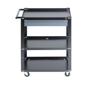 Carro porta herramientas con cajón negro/gris