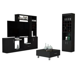 Mesa centro + centro ent. bar + bar Beijing wengue