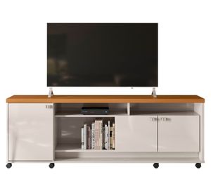 Rack TV 60" Dallas blanco/café