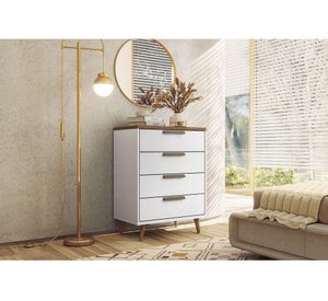 Cómoda 4 cajones Conect café claro