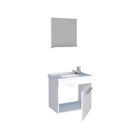 Mueble vanitorio 47 cm + espejo Ágata blanco