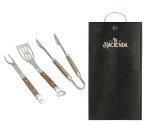 Set utensilio para asado 4 piezas