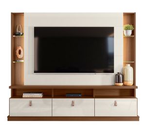 Centro de entretenimiento 70" Bilbao cedro/off white