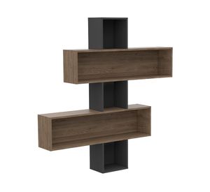 Escritorio 1L + biblioteca + armario + wall 2B Bilbao miel/wengue