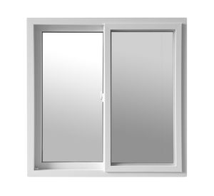 Ventana PVC 121x100 cm Termopanel blanco 2 hojas correderas