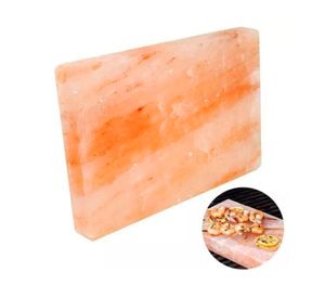 Tabla de cortar sal del Himalaya 25x25 cm rosado
