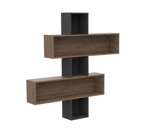 Escritorio 2L + biblioteca + armario + wall 2B Bilbao miel/wengue