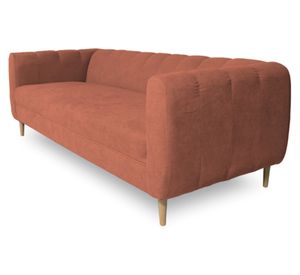 Sofá 2 cuerpos Lynette chenille palo rosa