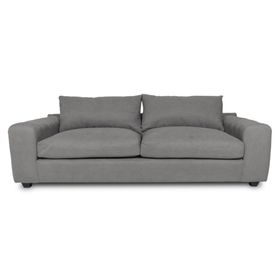 Sofá 2 cuerpos Briana chenille gris