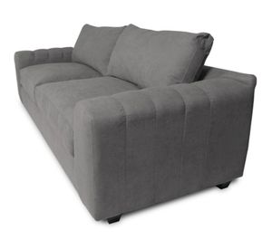 Sofá 2 cuerpos Briana chenille gris