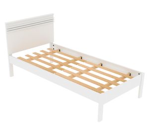 Cama diseño horizontal 1 plaza CM blanco