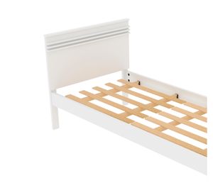 Cama diseño horizontal 1 plaza CM blanco