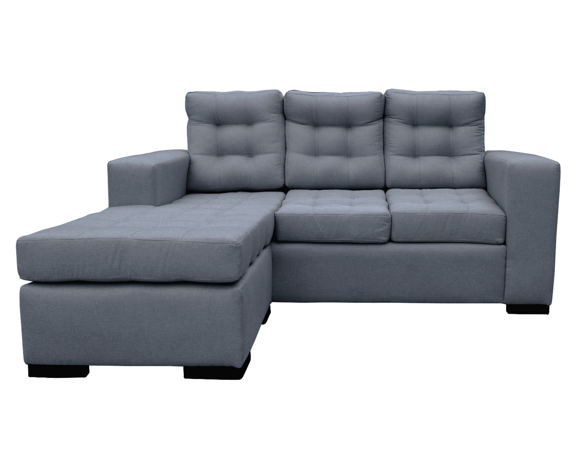 Sofás Home Seccional 3 cuerpos Antu chenille gris