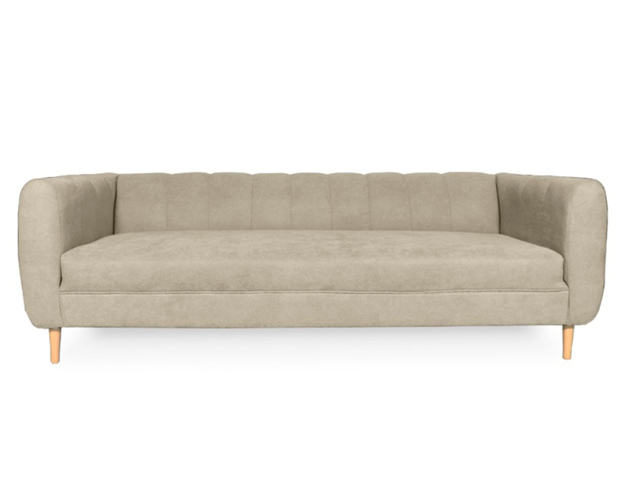Sofás Home Sofá 3 cuerpos Lynette chenille beige