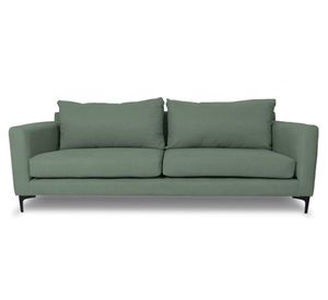 Sofá 3 cuerpos Alanna chenille verde