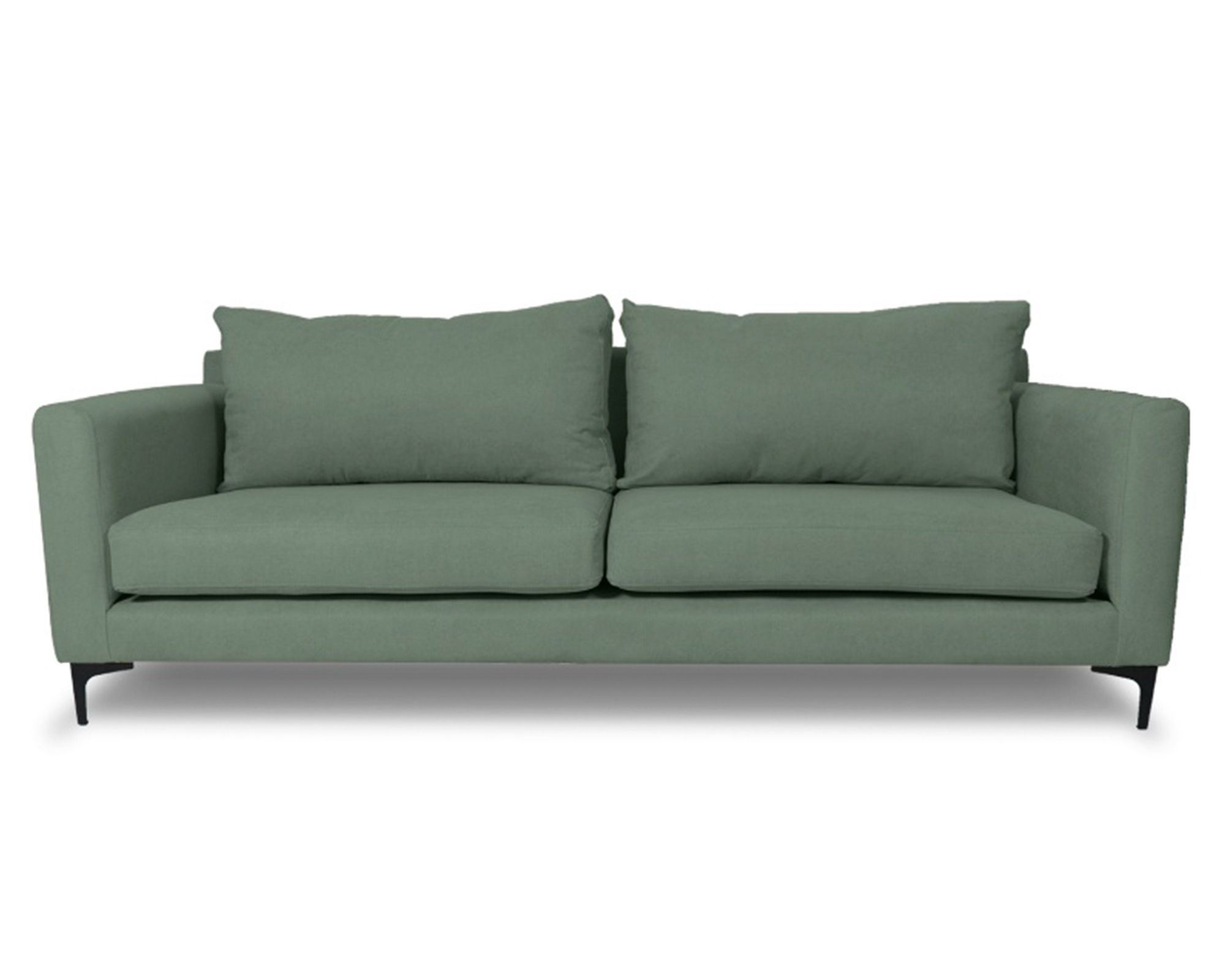 Sofás Home Sofá 3 cuerpos Alanna chenille verde