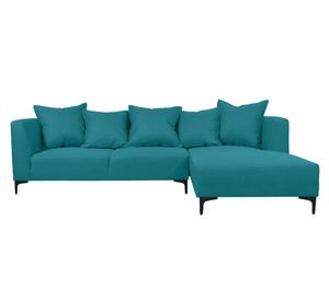 Seccional 3 cuerpos Cordelia chenille turquesa
