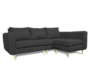 Seccional 3 cuerpos Bollen chenille grafito