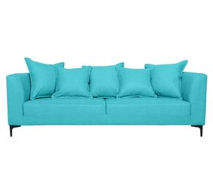 Sofá 3 cuerpos Cordelia chenille turquesa