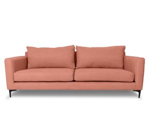 Sofá 3 cuerpos Alanna chenille palo rosa