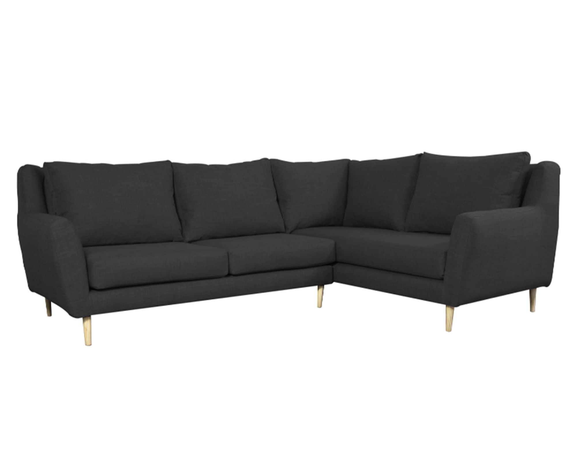 Sofás Home Seccional 3 cuerpos Lenora chenille grafito