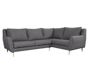 Seccional 3 cuerpos Lenora chenille gris