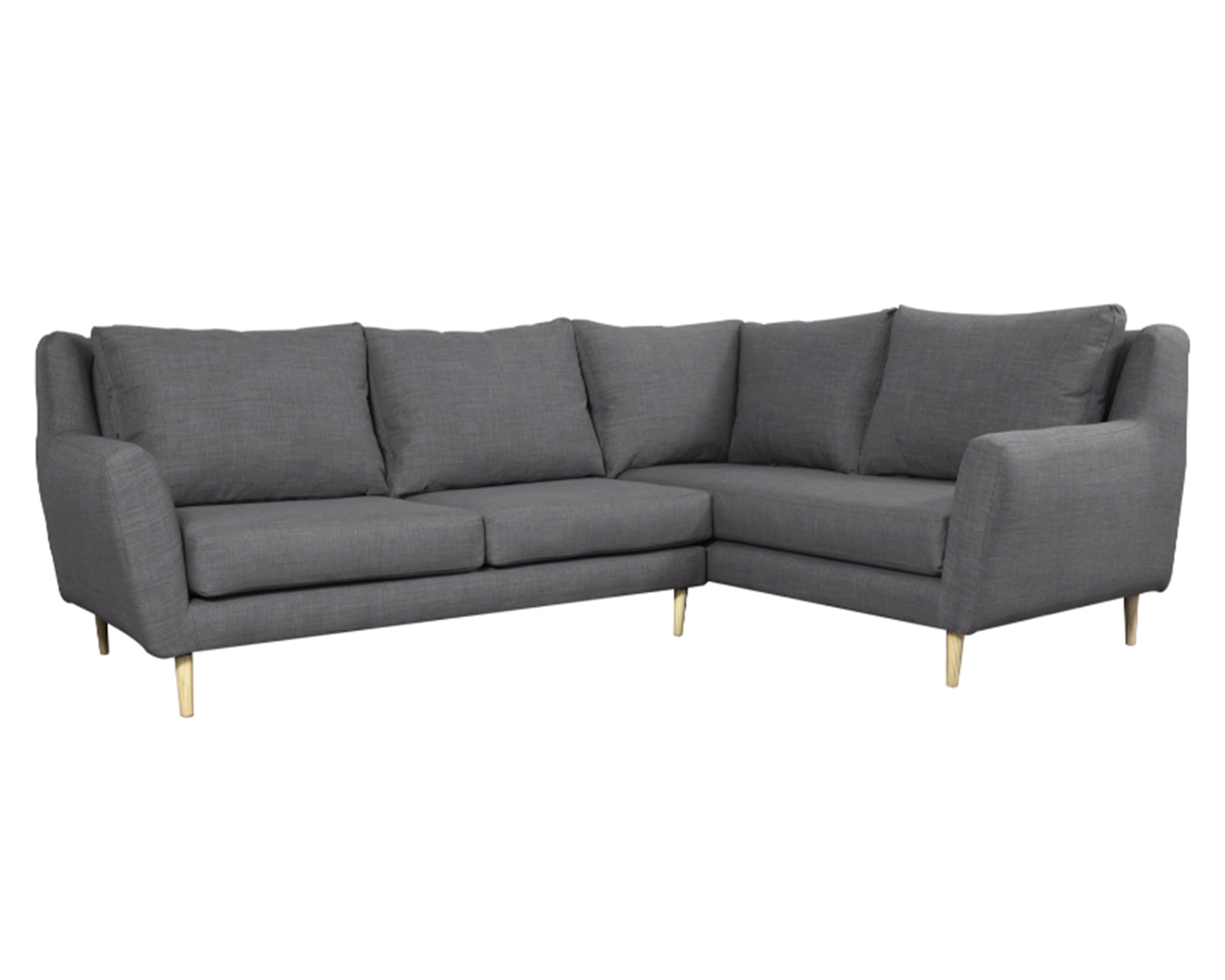 Sofás Home Seccional 3 cuerpos Lenora chenille gris