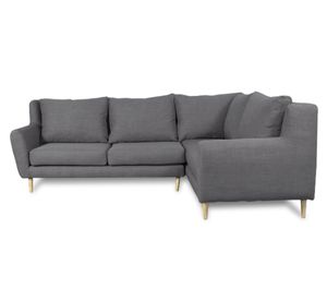 Seccional 3 cuerpos Lenora chenille gris