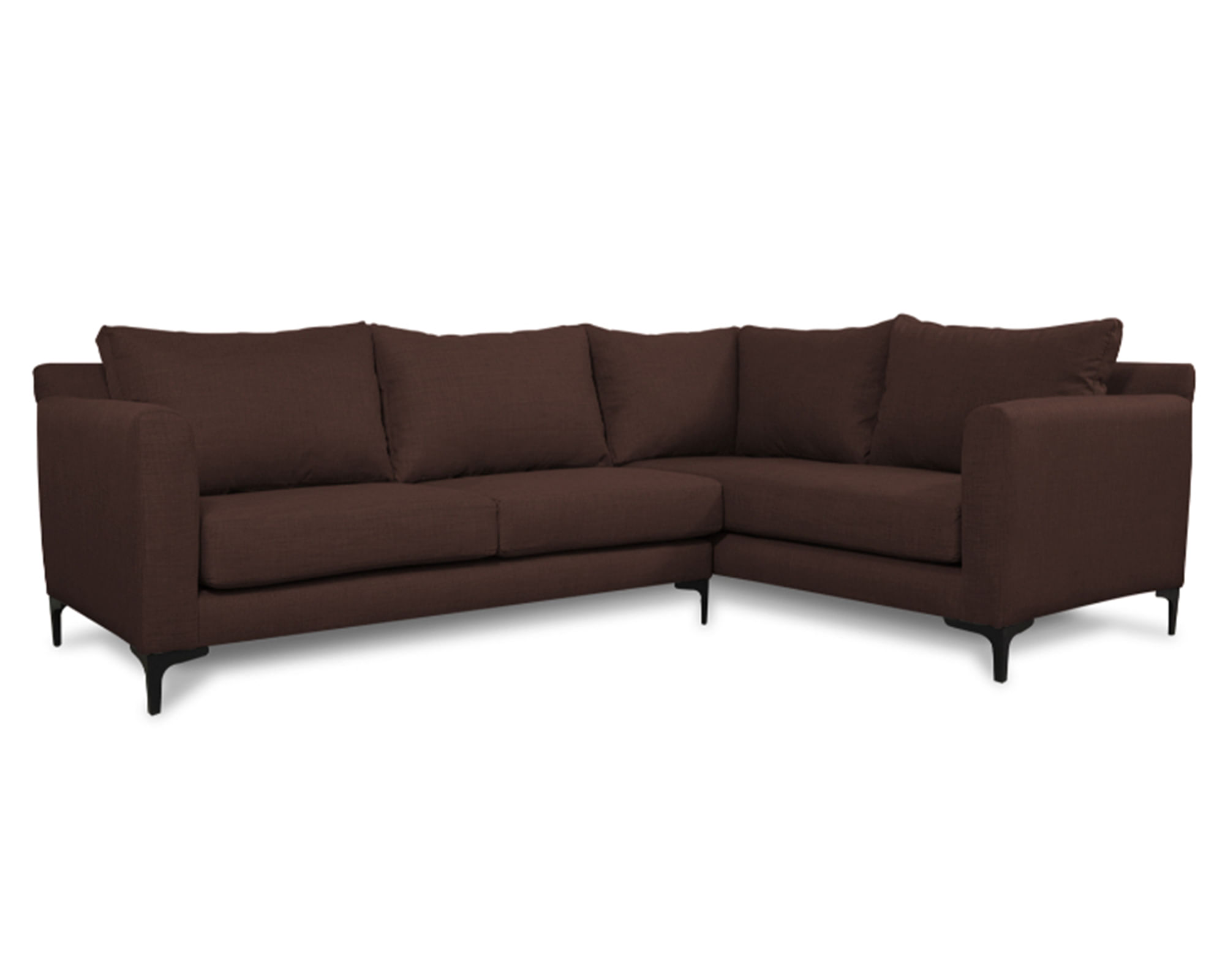 Sofás Home Seccional 3 cuerpos Alanna chenille café