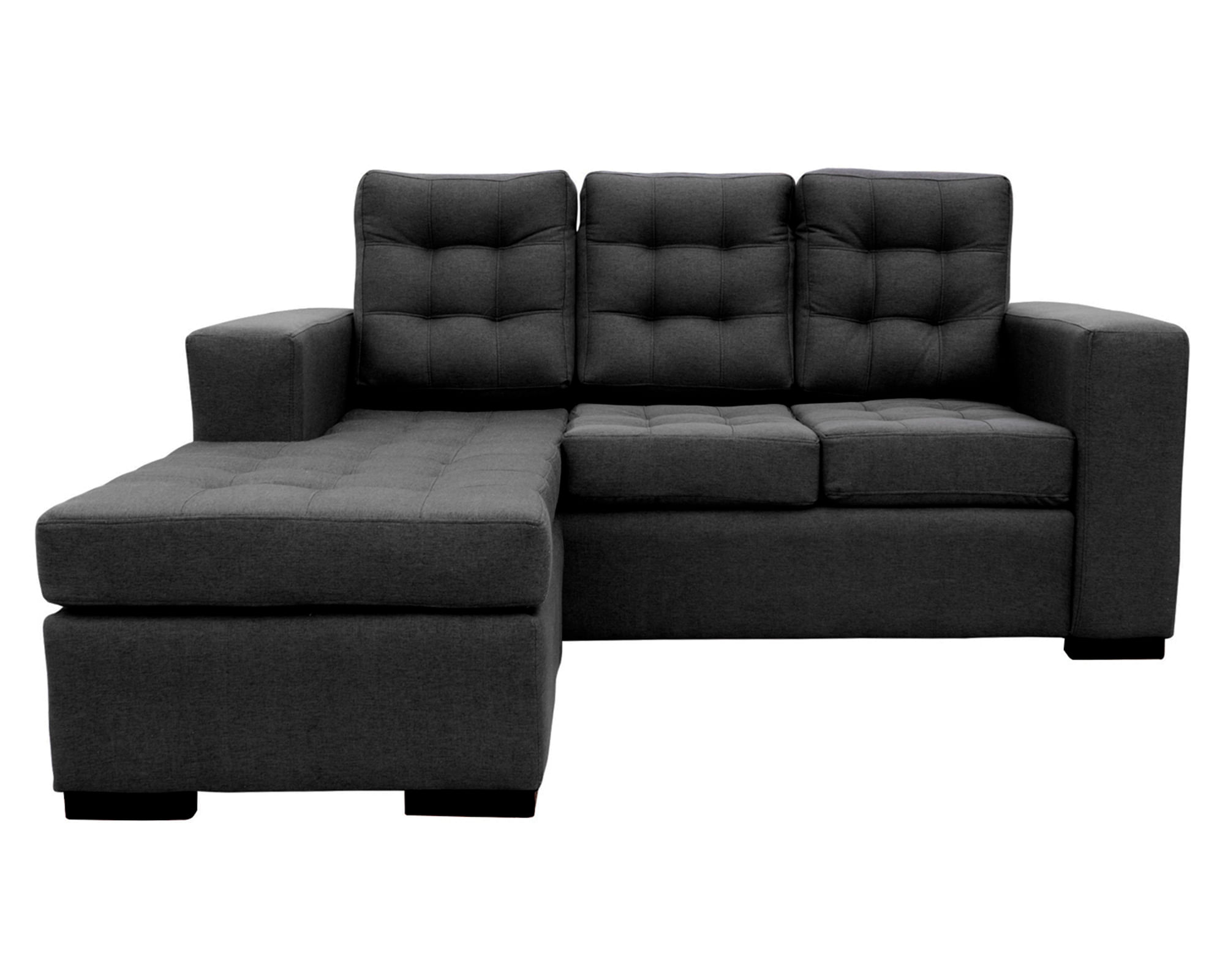 Sofás Home Seccional 3 cuerpos Antu chenille grafito