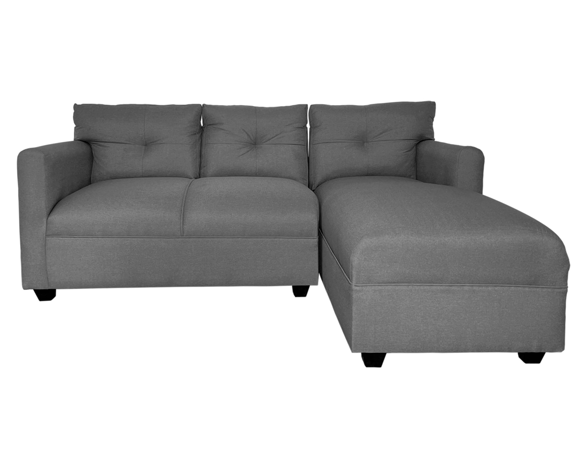 Sofás Home Seccional 3 cuerpos Mateo chenille gris