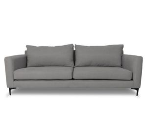 Sofá 2 cuerpos Alanna chenille gris