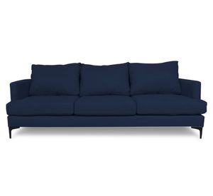 Sofá 3 cuerpos Aldara chenille azul