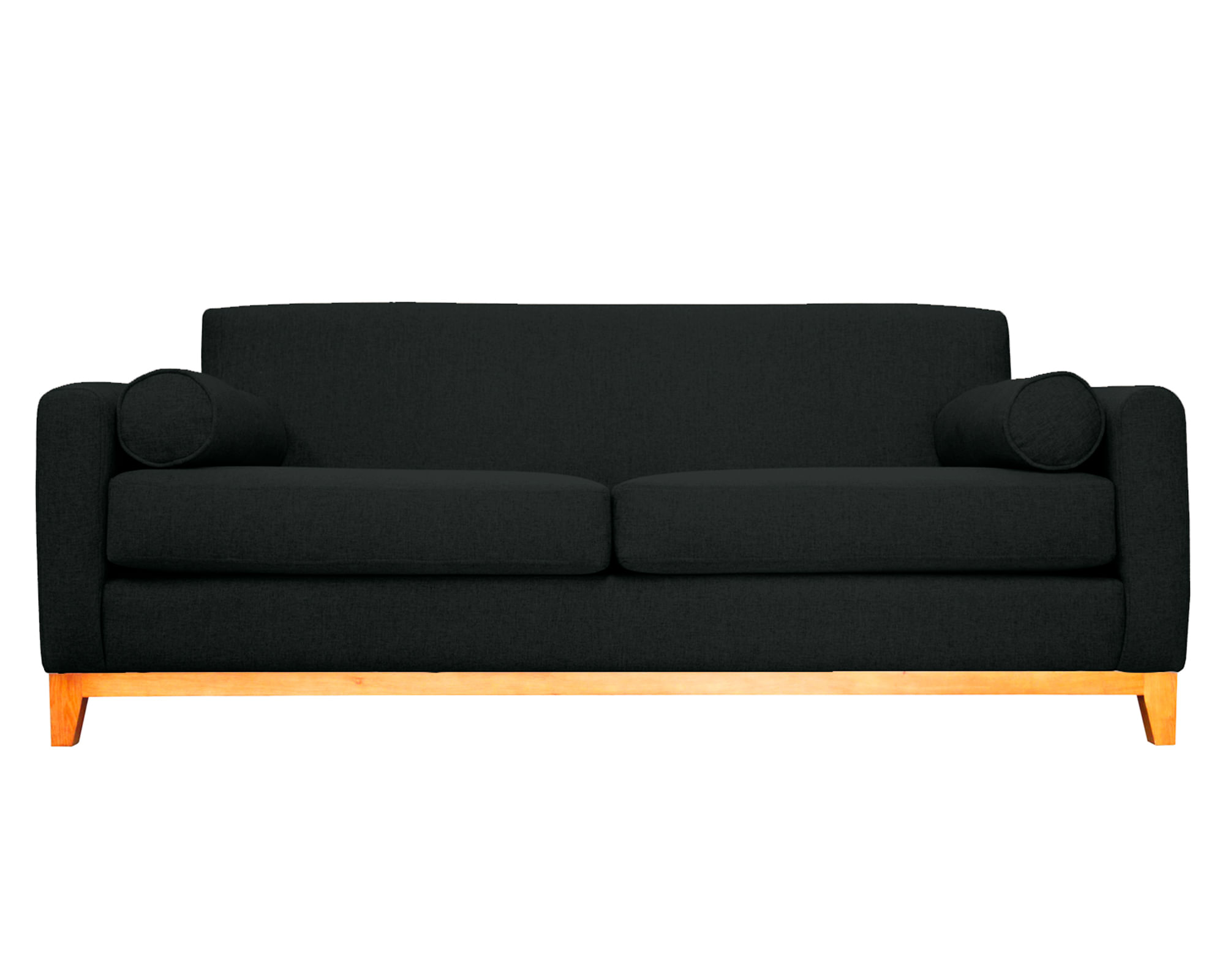 Sofás Home Sofá 3 cuerpos Meli chenille negro