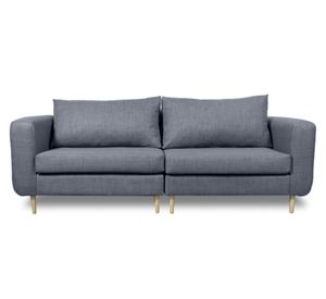 Sofá 3 cuerpos Bollen chenille gris