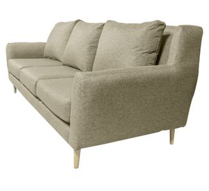 Sofá 3 cuerpos Lenora chenille beige