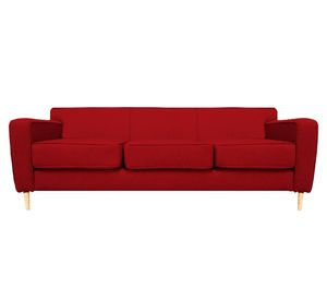 Sofá 3 cuerpos Lilen chenille rojo