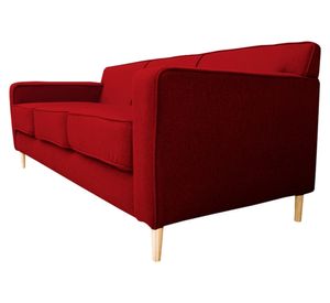 Sofá 3 cuerpos Lilen chenille rojo
