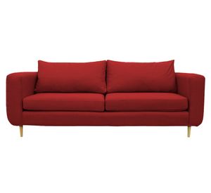 Sofá 2 cuerpos Bollen chenille rojo