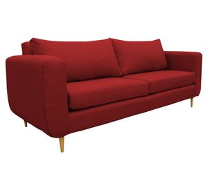Sofá 2 cuerpos Bollen chenille rojo