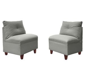 Set 2 butacas 1 cuerpo Mateo chenille PM gris