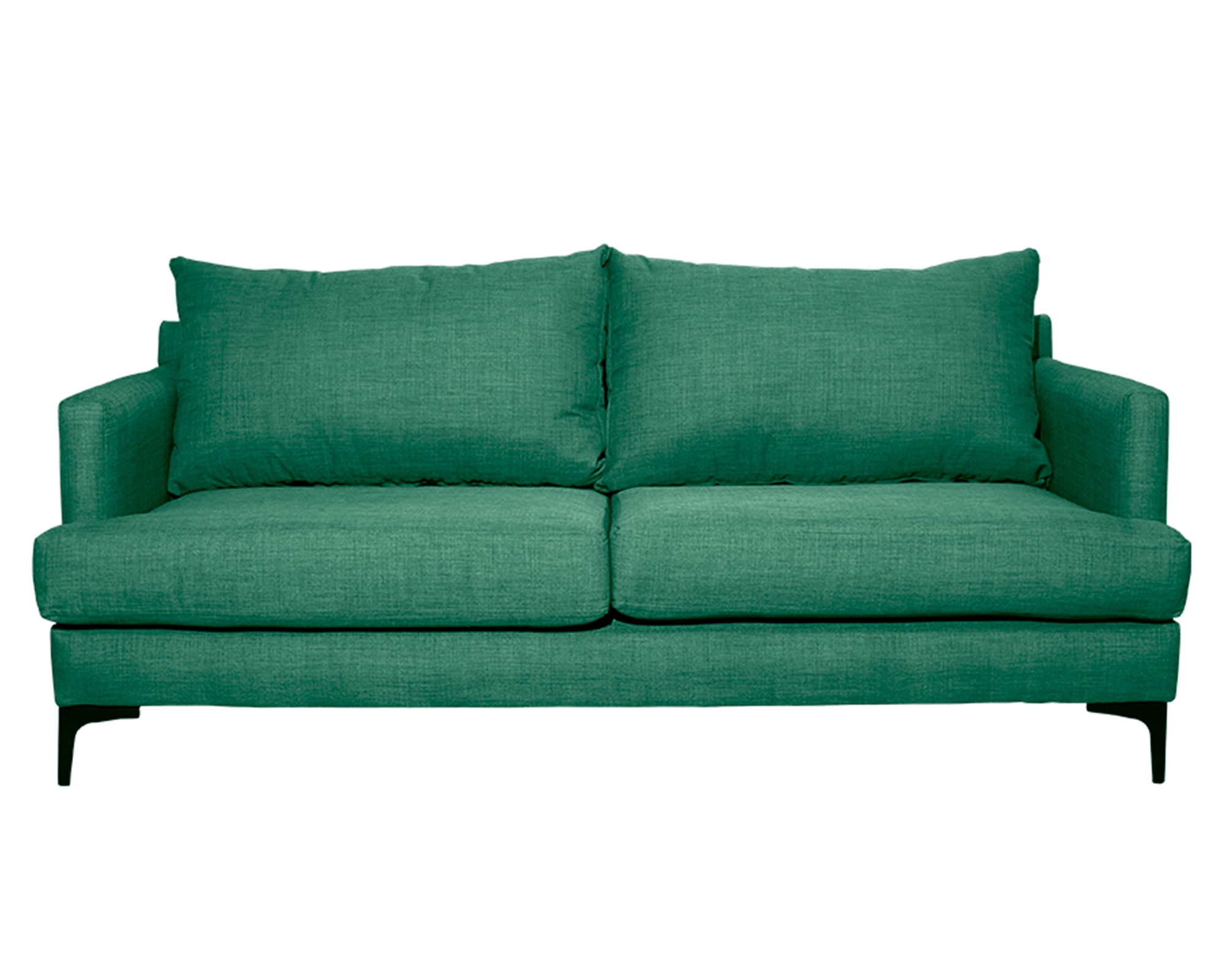 Sofás Home Sofá 2 cuerpos Aldara chenille verde