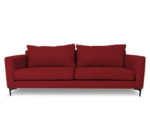 Sofá 2 cuerpos Alanna chenille rojo