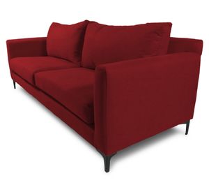 Sofá 2 cuerpos Alanna chenille rojo