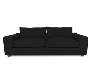 Sofá 2 cuerpos Briana chenille negro