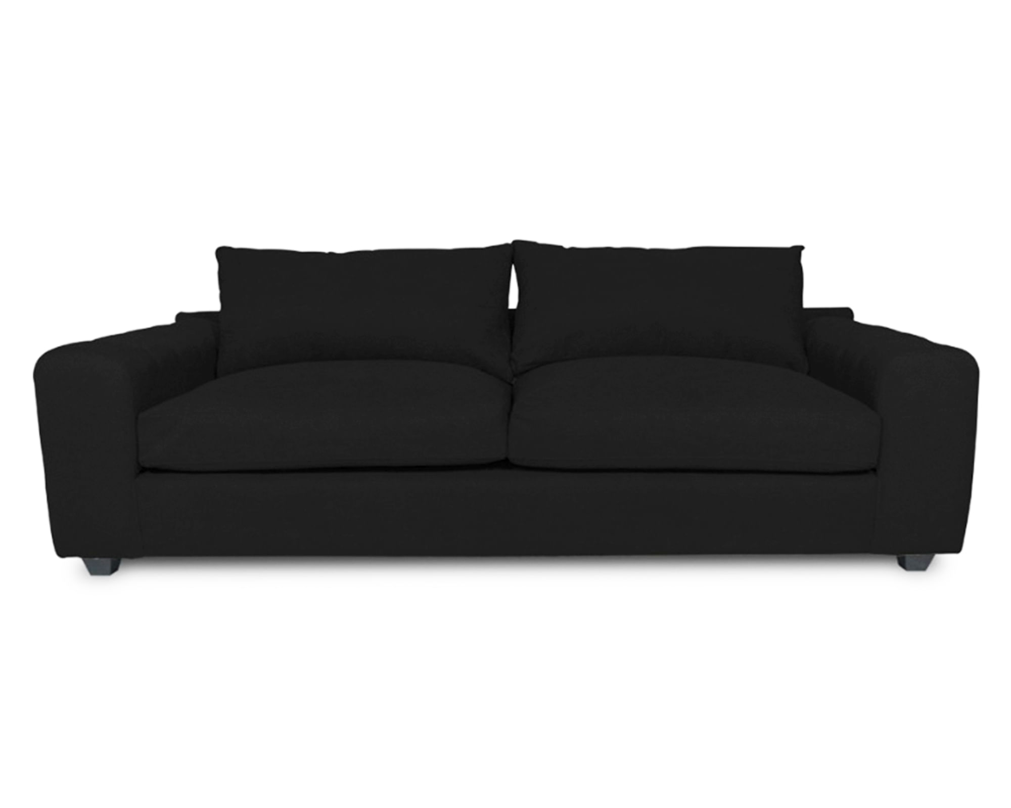 Sofás Home Sofá 2 cuerpos Briana chenille negro