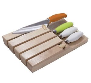 Set 4 cuchillos con base de madera