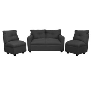 Juego de living 4 cuerpos Mateo chenille PP grafito