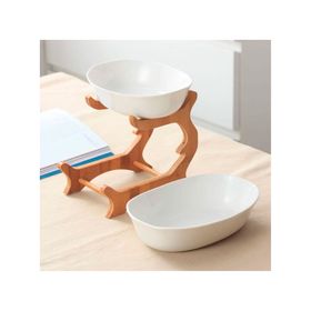 Frutera céramica 2 niveles 3 piezas