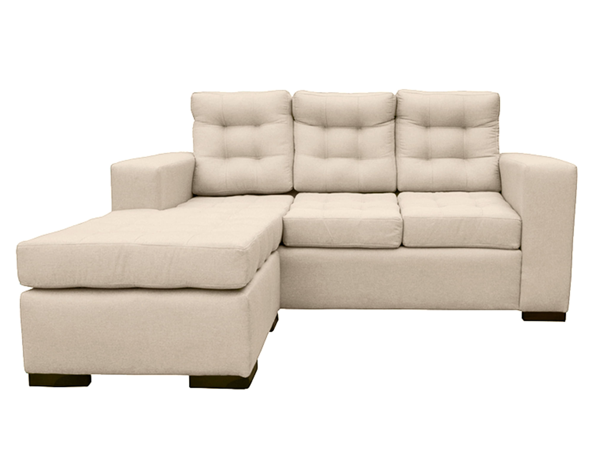 Sofás Home Seccional 3 cuerpos Antu chenille beige